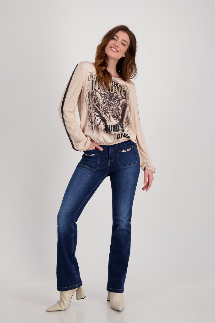 Camiseta leopardo beige - Monari