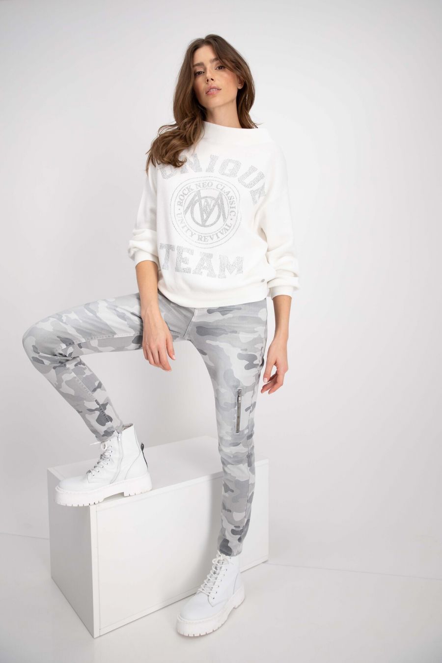 Jersey pullover blanco - Monari