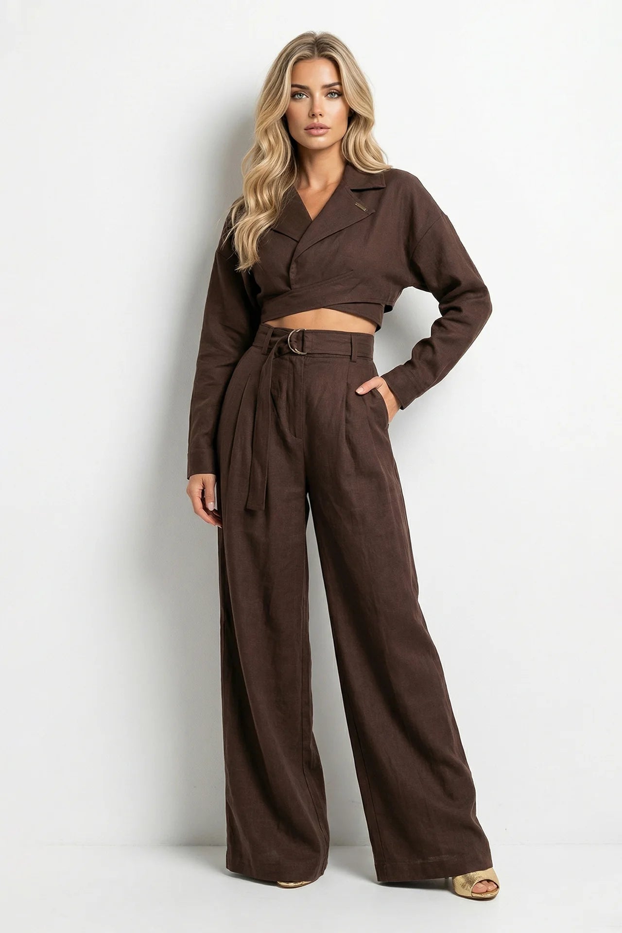 PANTALÓN LINO PINZAS - SAHOCO