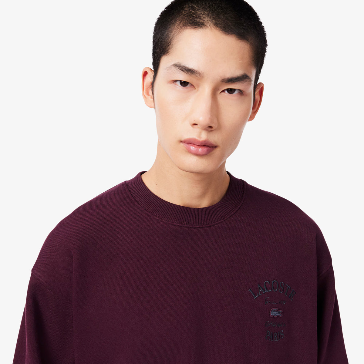 SUDADERA FELPA CON LOGO - LACOSTE