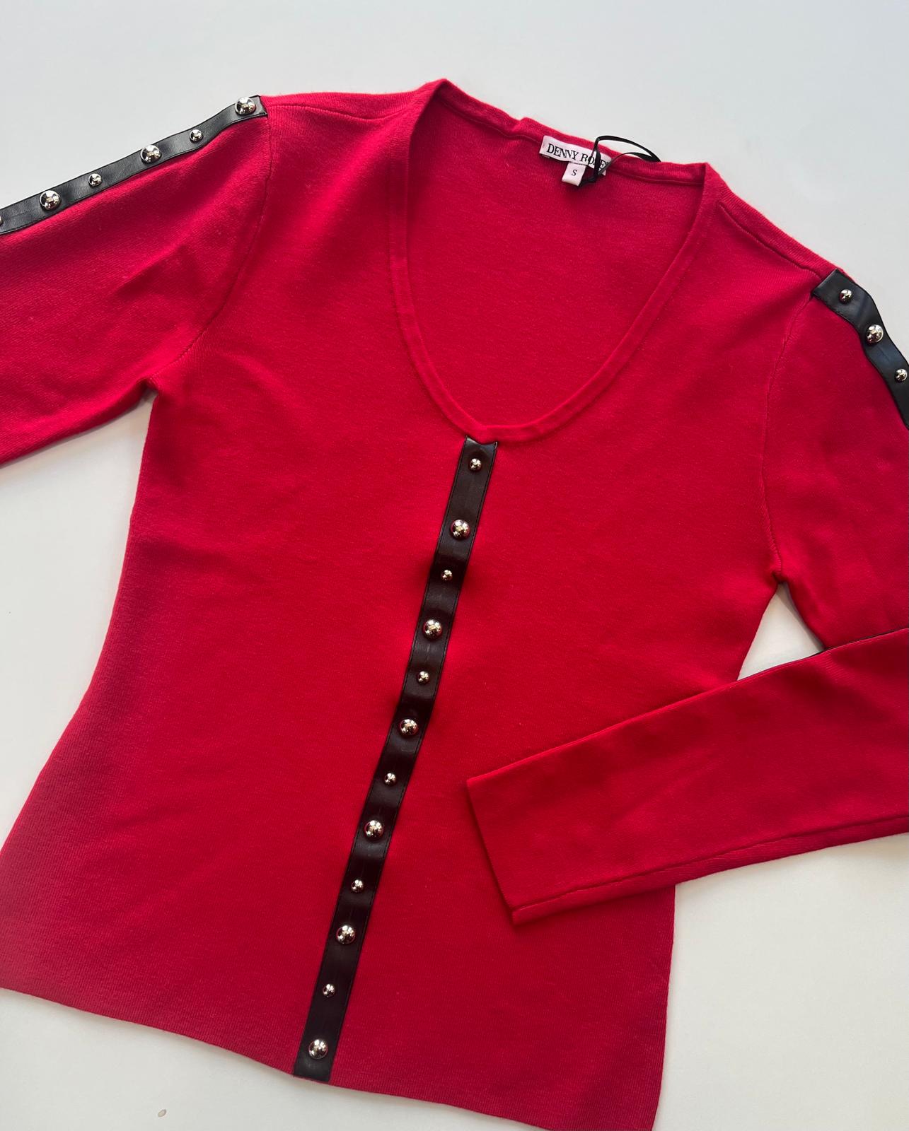 JERSEY PICO CUERO/TACHAS - DENNY ROSE