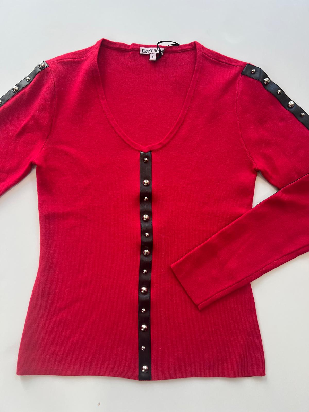 JERSEY PICO CUERO/TACHAS - DENNY ROSE