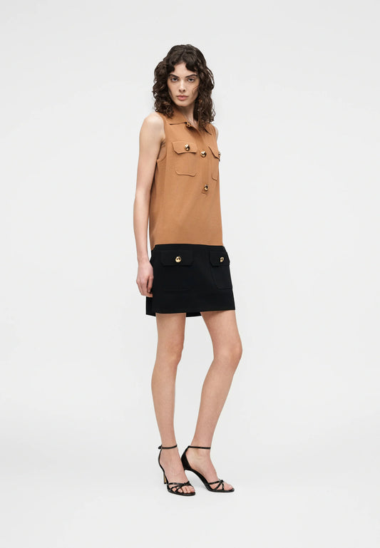 VESTIDO BICOLOR - ELISABETTA FRANCHI