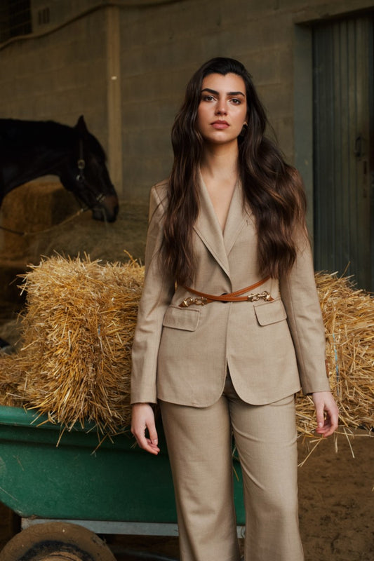 BLAZER LANA CON CINTURÓN - HIGHLY PREPPY