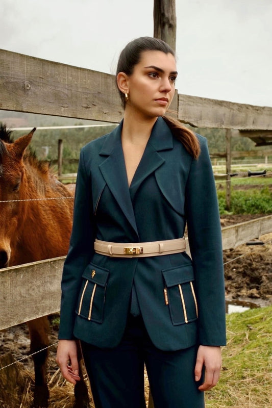 BLAZER CON CINTURÓN - HIGHLY PREPPY