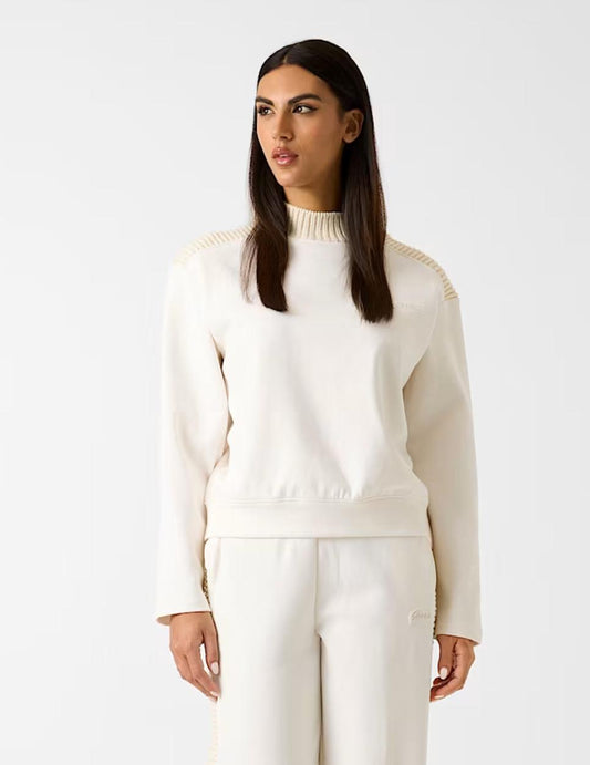 SUDADERA CUELLO CON LANA - GUESS