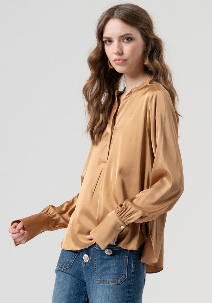 BLUSA SEDA CAMEL - FRACOMINA