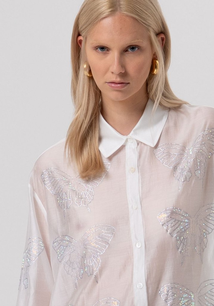 CAMISA OVERSIZE MARIPOSAS - FRACOMINA