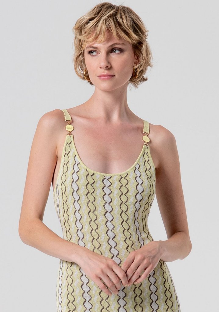 VESTIDO MIDI MULTICOLOR - FRACOMINA