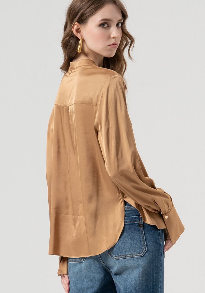 BLUSA SEDA CAMEL - FRACOMINA