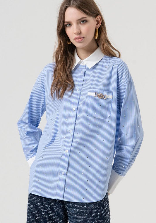 CAMISA OVERSIZE RAYAS - FRACOMINA
