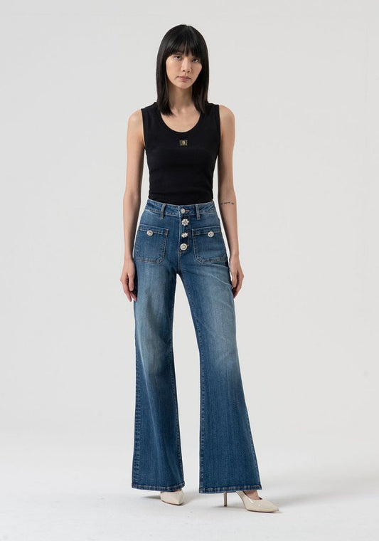 PANTALÓN BOTONES JOYA DENIM - FRACOMINA