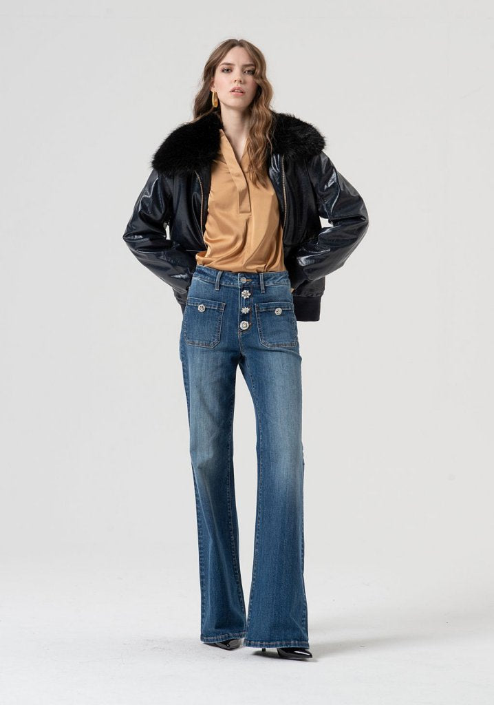 BLUSA SEDA CAMEL - FRACOMINA