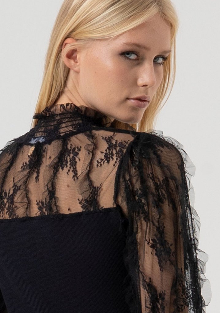 BLUSA ENCAJE PUNTO - FRACOMINA
