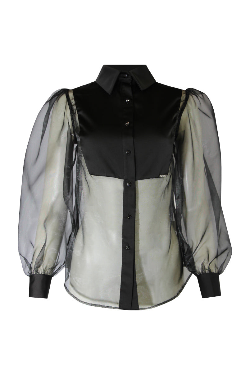 Camisa de organza transparente - Sahoco