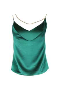 Top con tirantes cadena metálica green - Sahoco