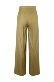 Pantalón recto pliegues beige - Sahoco