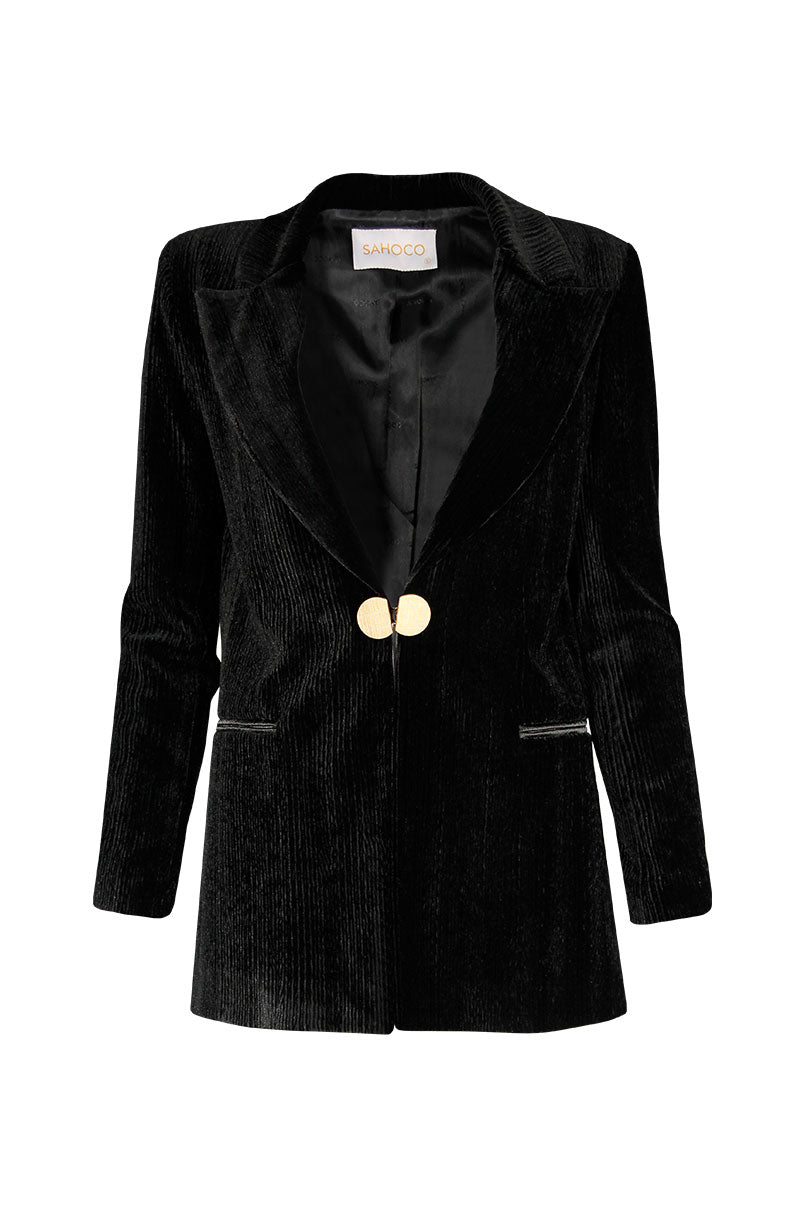 Blazer oversize de terciopelo - Sahoco