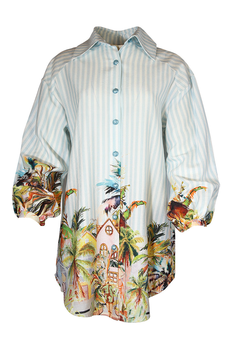 BLUSA ESTAMPADO TROPICAL - SAHOCO