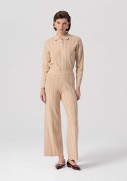 PANTALÓN PALAZZO PUNTO STRASS - FRACOMINA