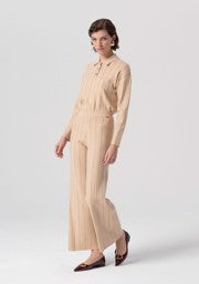 PANTALÓN PALAZZO PUNTO STRASS - FRACOMINA