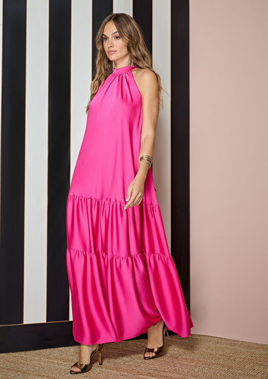 VESTIDO CUELLO HALTER - ALBA CONDE