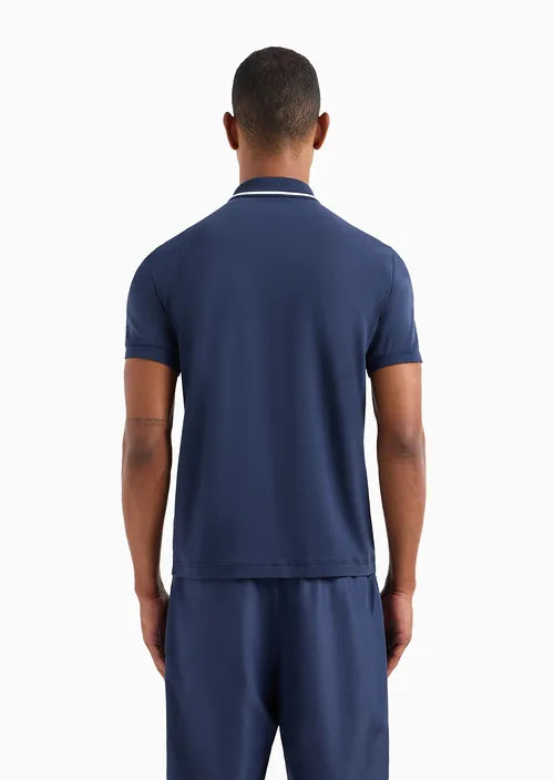 POLO AZUL MARINO LOGO HOMBRO - ARMANI