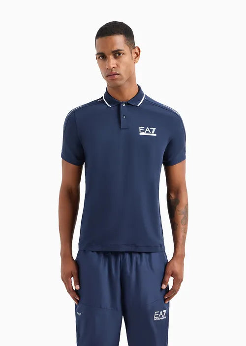 POLO AZUL MARINO LOGO HOMBRO - ARMANI